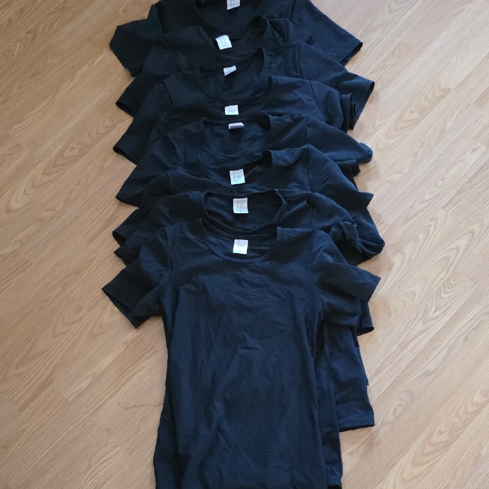 Underworks Compression Black Short Sleeve T-Shirt Model 498 LOT OF 8 SHIRTS